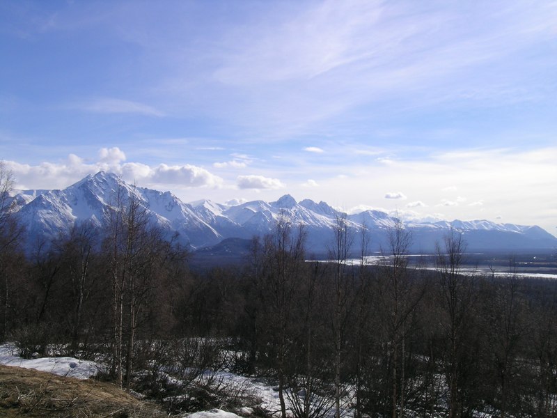 chugach mountain range and matanuska river