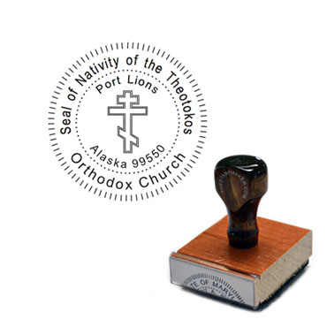 Church Seal Wood Stamp Personalized Holy Archangel Candles