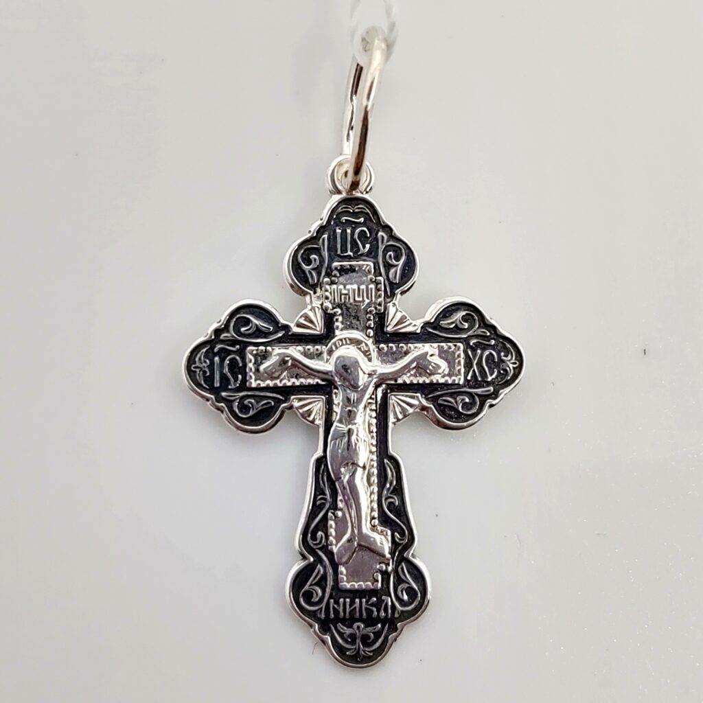 Filigree Infant Baptismal Cross, sterling silver #3 - Holy Archangel ...