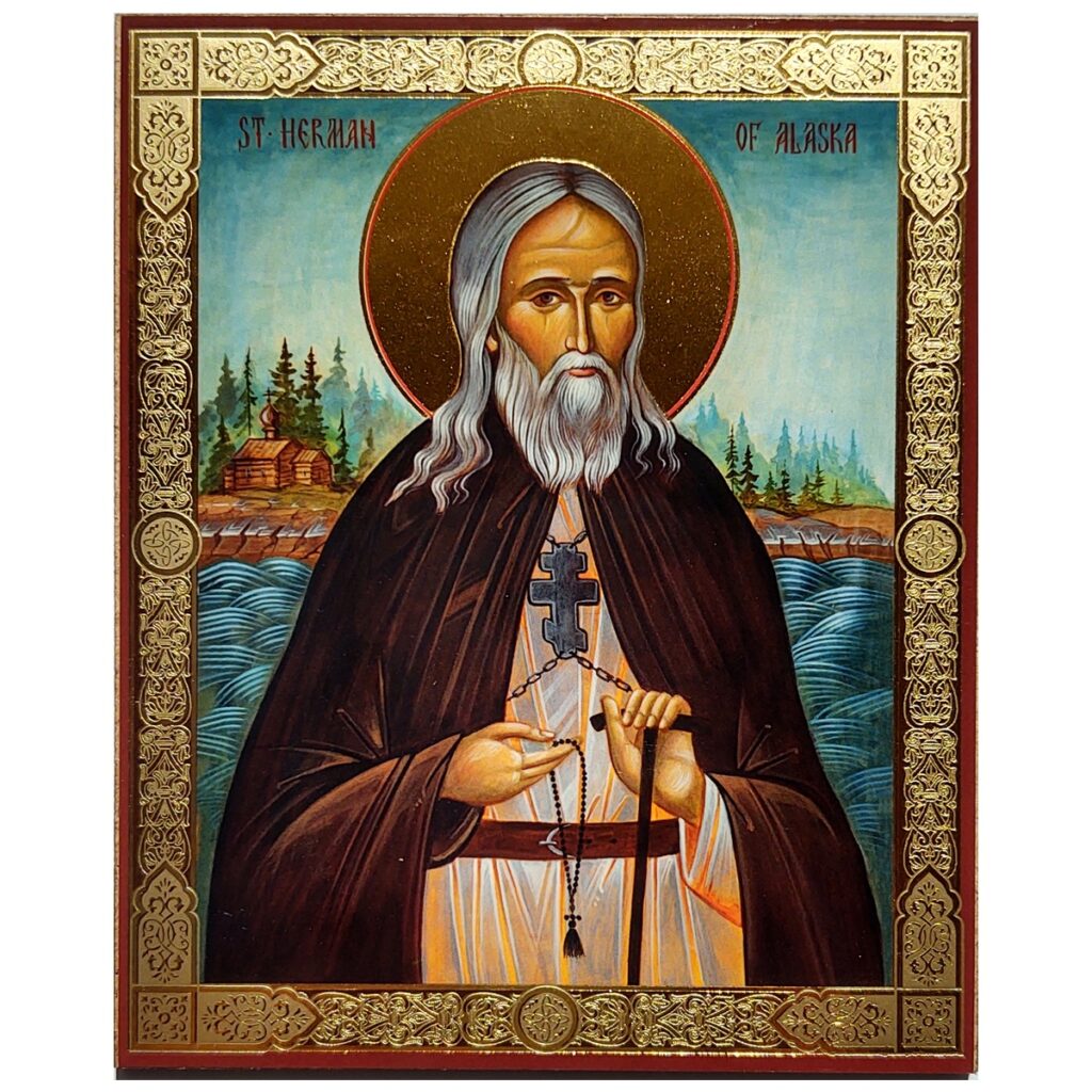 St. Herman 50th anniversary gift icon - Holy Archangel Candles