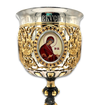 Chalice Kit with Jewels .75L - Gold and Silver Plated, Sterling Silver Cup - Image 6