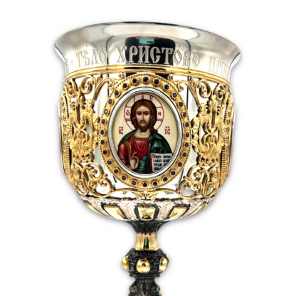 Chalice Kit with Jewels .75L - Gold and Silver Plated, Sterling Silver Cup - Image 5