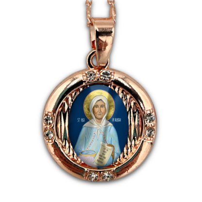 Matushka Olga of Alaska Pendant in Rose Gold