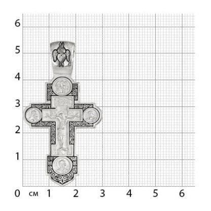 Mother of God Protection Veil Anchor Cross - Image 2